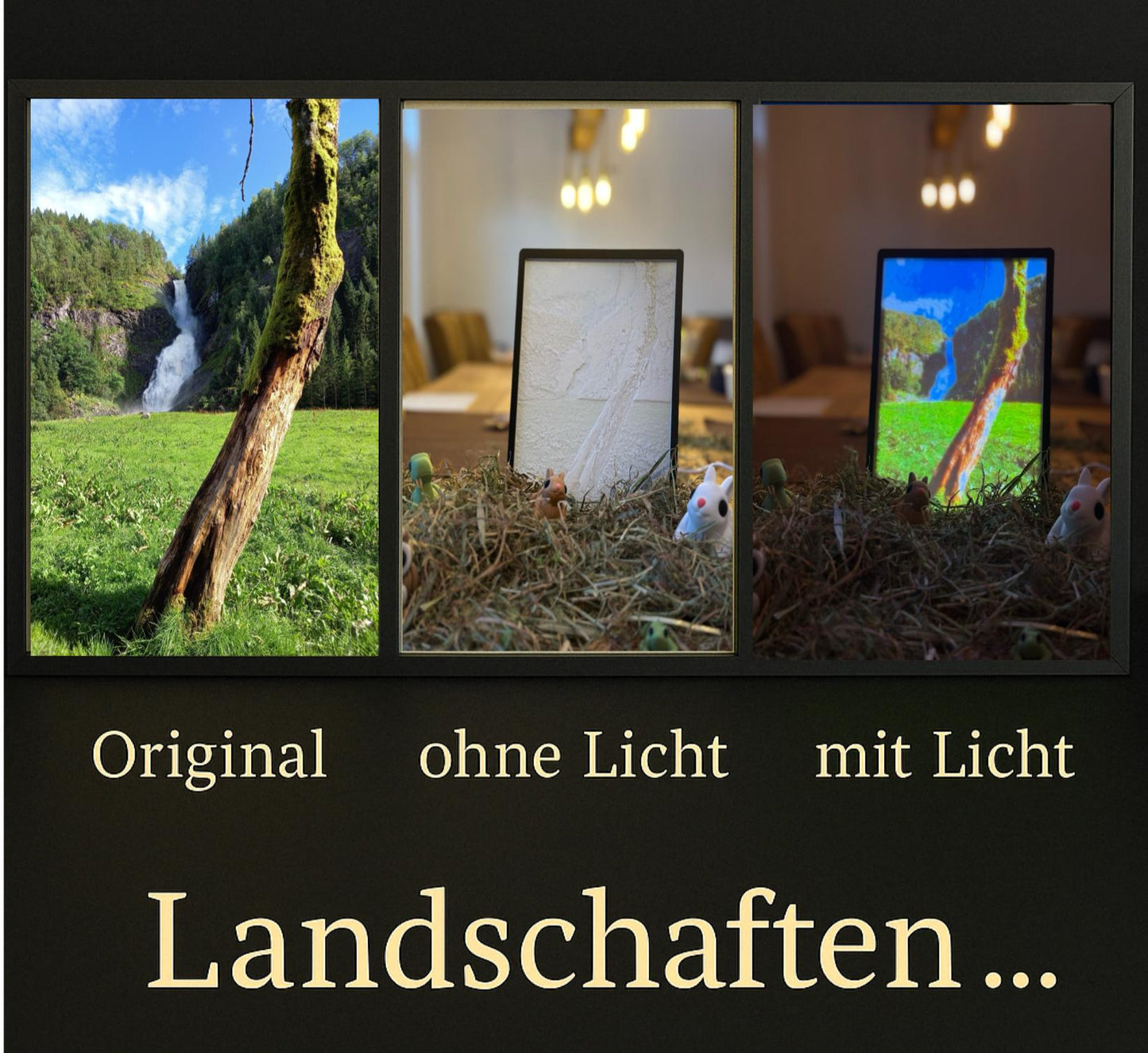 Beleuchtetes 3D-Foto Lithophane